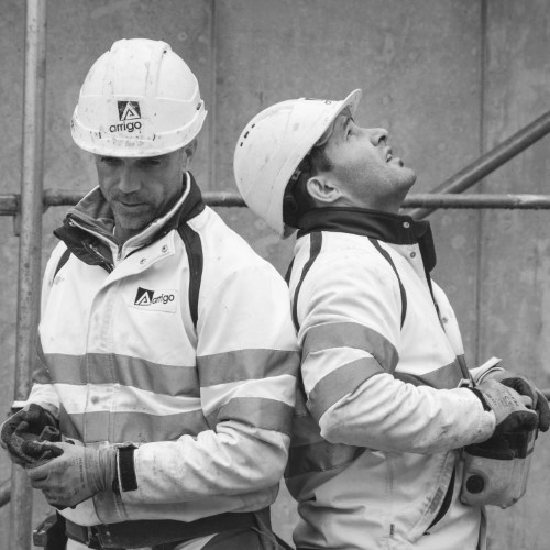 Collaborateurs du Groupe Arrigo sur un chantier